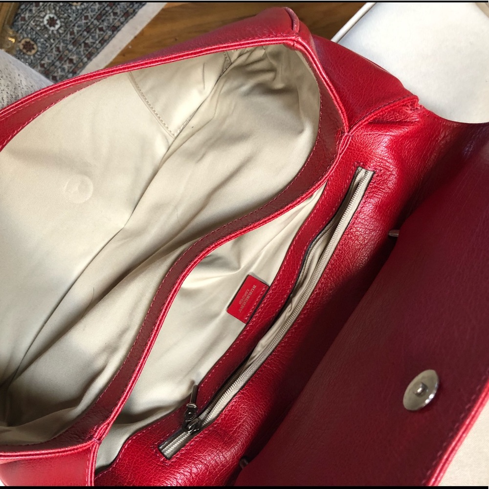 Vintage auth Burberry London red bag - Picture 7 of 8